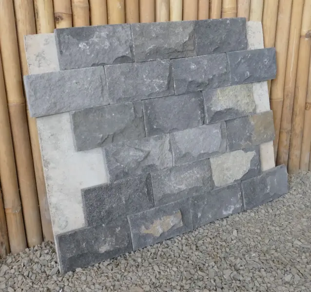 Product image 7 of the product “Black Lava Stone Wall tiles ,Quality for local market, Size approx. 10 x 20 cm (0,0225m²) Price per 1 m² / 50pcs. ”